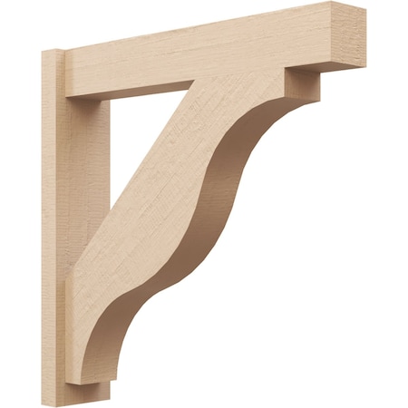 Ekena Millwork 6-in W x 30-in D x 30-in H Funston Block Rough Cedar Woodgrain TimberThane Outlooker, Primed Tan OUTUR060X30X30FST44RCPR